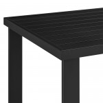 Felicia Outdoor Patio Counter Height Dining Table in Black Aluminum