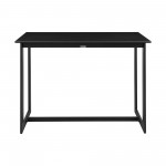 Grand Outdoor Patio Counter Height Dining Table in Black Aluminum