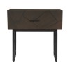 Marquis 1 Drawer Oak Wood Nighstand with Black Metal Legs