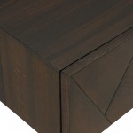 Marquis 1 Drawer Oak Wood Nighstand with Black Metal Legs