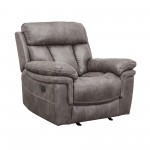 Estelle Power Recliner Chair in Gunmetal Fabric