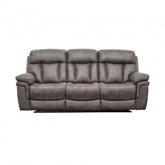 Estelle Power Reclining Sofa in Gunmetal Fabric