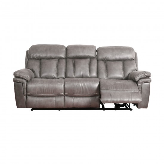 Estelle Power Reclining Sofa in Gunmetal Fabric