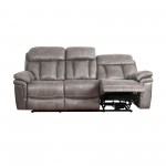 Estelle Power Reclining Sofa in Gunmetal Fabric