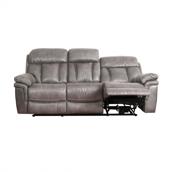 Estelle Power Reclining Sofa in Gunmetal Fabric