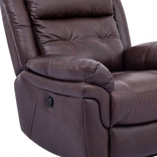 Marcel Manual Recliner Chair in Dark Brown Leather