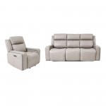 Dual Power Headrest and Lumbar Support Reclining 2 Piece Sofa and Recliner Set