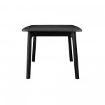 Holland Extendable Rectangle 98" Dining Table in Black Brushed Oak