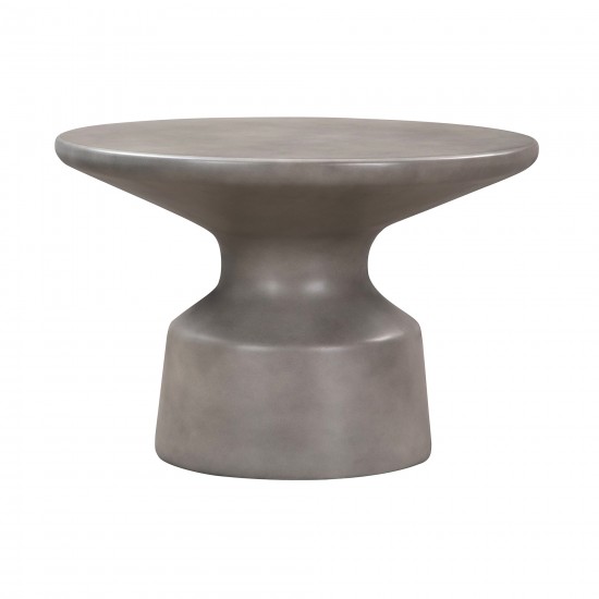 Sephie Round Pedastal Coffee Table in Grey Concrete