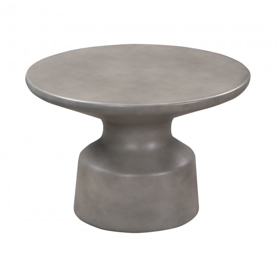 Sephie Round Pedastal Coffee Table in Grey Concrete