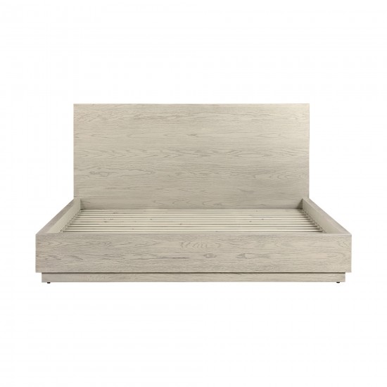 Abbey King Platform Bed Frame in Grey Oak Wood