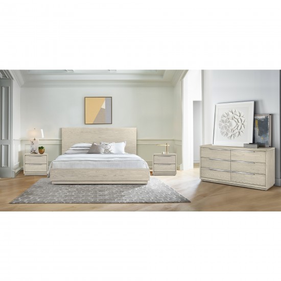 Abbey King Platform Bed Frame in Grey Oak Wood