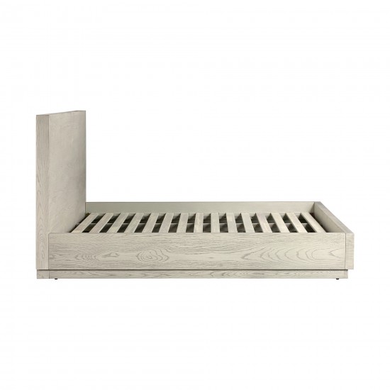 Abbey Queen Platform Bed Frame in Grey Oak Wood