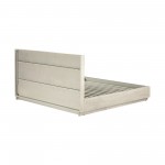 Abbey Queen Platform Bed Frame in Grey Oak Wood
