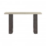 Abbey Concrete and Grey Oak Wood Console Table