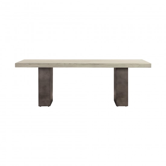 Abbey Concrete and Grey Oak Wood Coffee Table