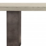 Abbey Concrete and Grey Oak Wood Coffee Table