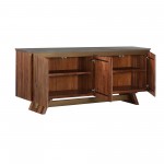 Picadilly 4 Door Sideboard Buffet in Acacia Wood and Concrete