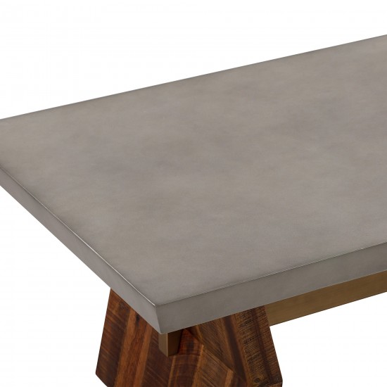 Picadilly Rectangle Coffee Table in Acacia Wood and Concrete