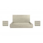 Abbey King 3 Piece Bedroom Set in Grey Oak Wood