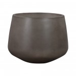 Amethyst Large Round Lightweight Concrete Indoor or Outdoor Planter in grey