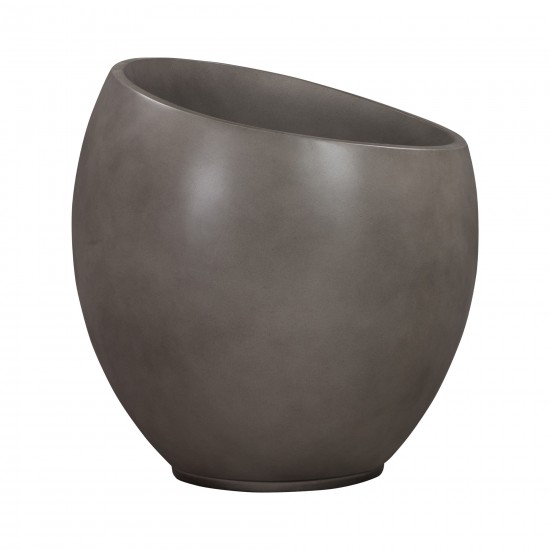 Moonstone Medium Indoor or Outdoor Planter in Grey Concrete