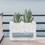 Sunstone Indoor or Outdoor Planter in Terrazzo Concrete