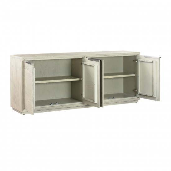 Abbey 4 Door Sideboard Buffet in Grey Oak Wood