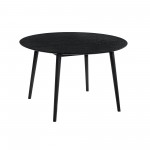 Arcadia 48" Round Dining Table in Black Wood