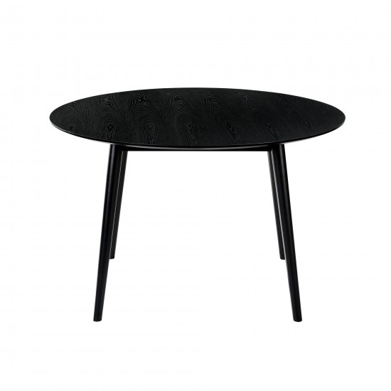 Arcadia 48" Round Dining Table in Black Wood