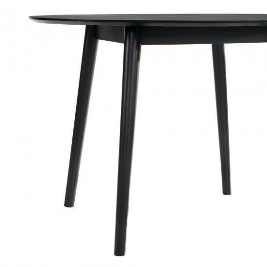 Arcadia 48" Round Dining Table in Black Wood