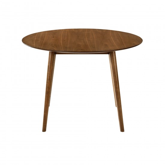 Arcadia 42" Round Dining Table in Walnut Wood