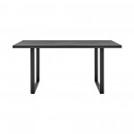 Fenton Dining Table with Charcoal Top and Black Base