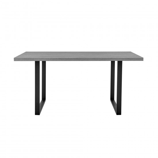 Fenton Dining Table with Gray Top and Black Base