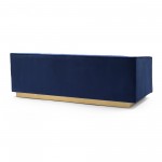 Miranda Navy Velvet and Gold Sofa