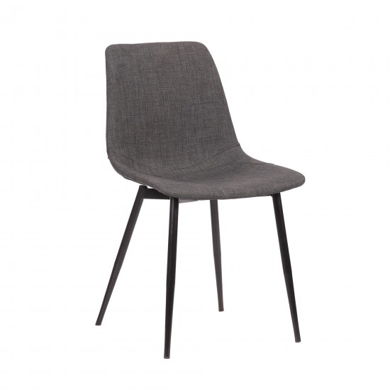 Monte Contemporary Dining Chair in Charcoal Fabric