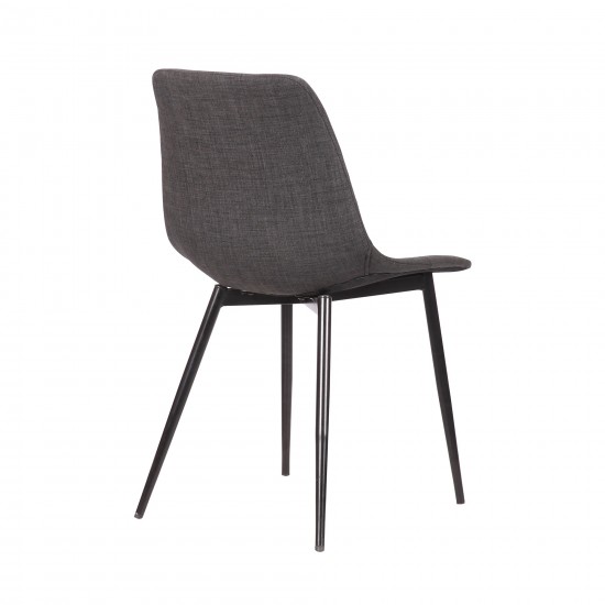 Monte Contemporary Dining Chair in Charcoal Fabric