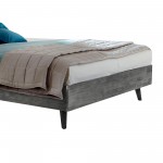 Mohave Mid-Century Tundra Gray Acacia King Platform Bed