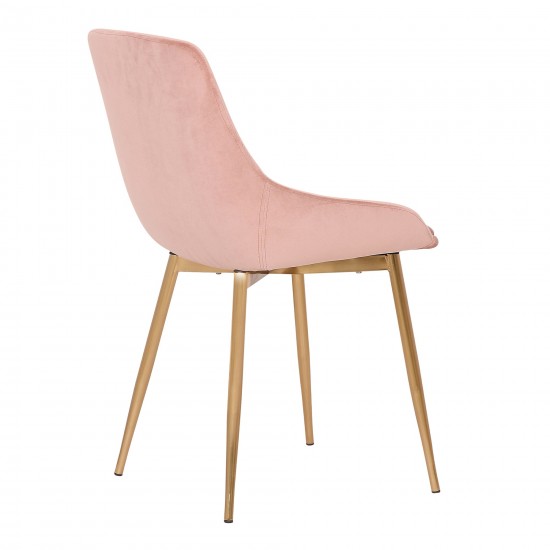 Heidi Blush Velvet Dining Accent Chair