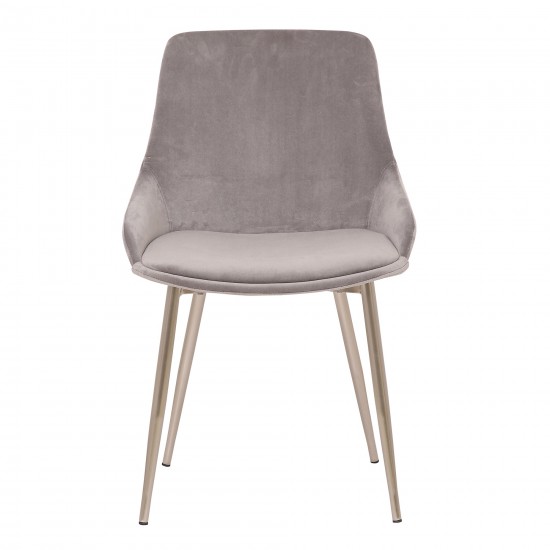 Heidi Gray Velvet Dining Accent Chair