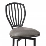 Sandy Contemporary 30" Bar Height Barstool in Matte Black Finish