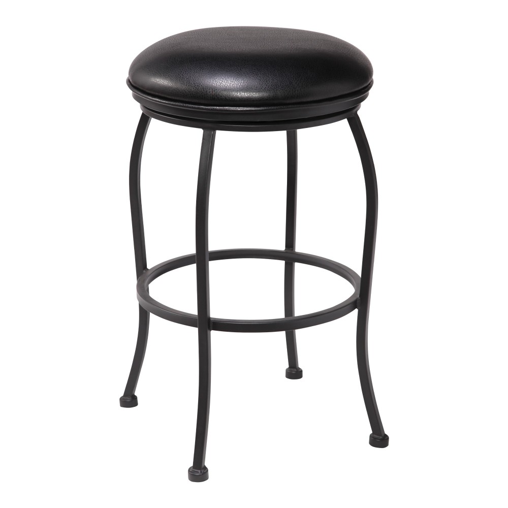 Amy Contemporary 30" Bar Height Barstool in Matte Black Finish