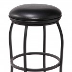 Amy Contemporary 30" Bar Height Barstool in Matte Black Finish