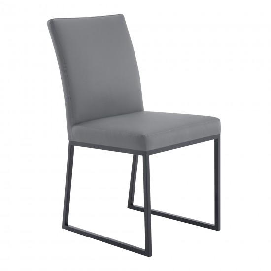 Trevor Contemporary Dining Chair in Matte Black Finish - Set of 2