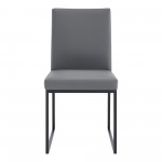 Trevor Contemporary Dining Chair in Matte Black Finish - Set of 2