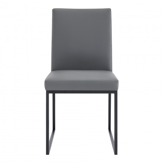 Trevor Contemporary Dining Chair in Matte Black Finish - Set of 2