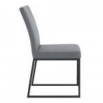 Trevor Contemporary Dining Chair in Matte Black Finish - Set of 2