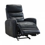 Tristan Contemporary Recliner in Pewter Genuine Leather