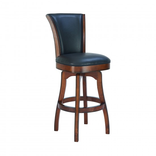 Raleigh 26" Counter Height Swivel Barstool in Rustic Cordovan Finish