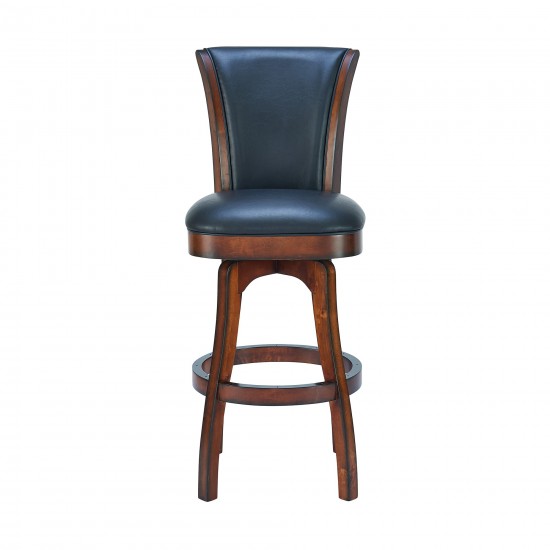 Raleigh 26" Counter Height Swivel Barstool in Rustic Cordovan Finish